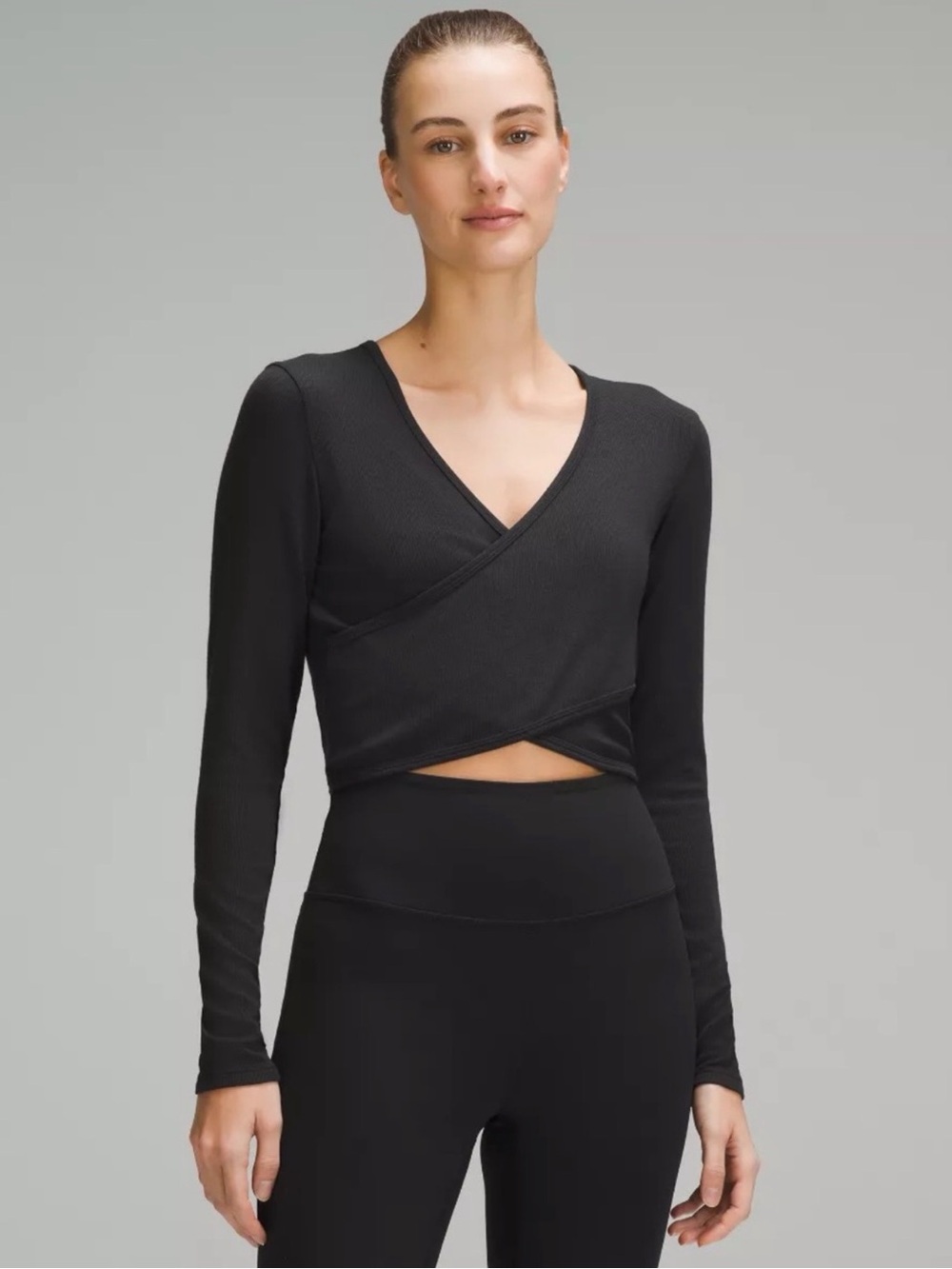 Lululemon | Wrap-Front Ribbed Long-Sleeve Top